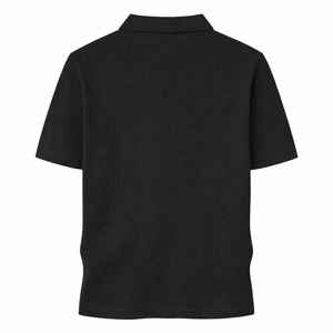 Camiseta polo negra de la hermandad Iota Phi Lambda con letras griegas, ropa informal para mujer, top de manga corta con cuello - Product Image 6