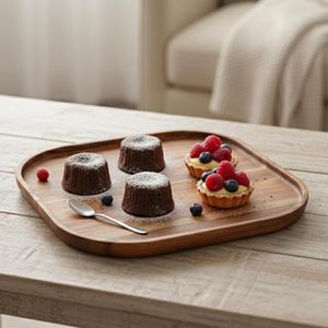 Umweltfreundliches Holz-Serviertablett Wiederverwendbare Küchenplatte für Hotels und Cafés - Product Image 5