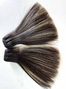 Extension de cheveux de trame de cheveux humains vierges de couleur de piano - Product Image 5