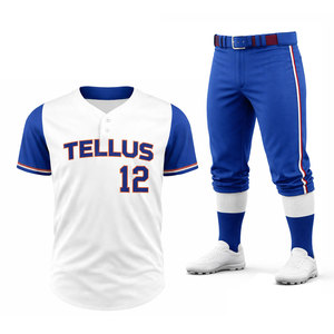 Uniforme de Béisbol de Último Diseño, Nuevo Estilo, Uniforme de Béisbol de Primera Calidad, Uniforme de Béisbol Transpirable de Color Sólido - Product Image 1