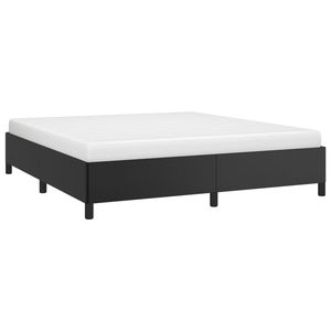 Cadre de lit en bois en similicuir noir 76 "x 79.9" King cadre de lit en bois en similicuir 76 "x 79.9" matelas cadre de lit en bois en similicuir King - Product Image 3