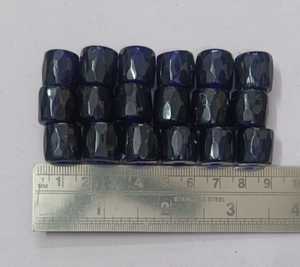 Cuentas espaciadoras de cristal facetado azul y negro en forma de anillo, cuentas transparentes tipo donut para la fabricación de joyas, suministro a granel para manualidades. - Product Image 2