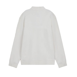 Sudadera de invierno 2025 con cremallera de un cuarto para hombre, cuello simulado personalizado, color liso, talla grande, ligera, cortavientos, OEM ODM, a la moda - Product Image 4