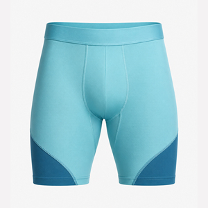 <b>Men</b>’s Light Blue Compression <b>Shorts</b> Breathable 4-Way Stretch Training Tights Gym Running Workout Athletic <b>Base</b> <b>Layer</b> OEM - Product Image 2