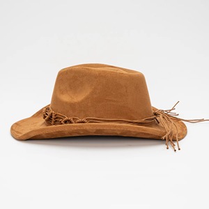 European American Style Suede Unisex <b>Western</b> Cowboy Party Fedora <b>Hat</b> Literary Retro Four Seasons - Product Image 3