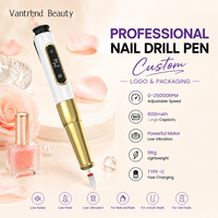 Vente en gros de stylo perceuse à ongles sans fil 25000 tr/min, rechargeable, lime à ongles électrique professionnelle, fabricant OEM ODM