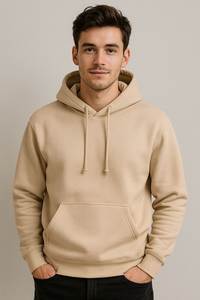 Sweat à capuche classique pour femme, personnalisé, de haute qualité, en tissu gaufré, doublé pour l'hiver, uni, avec logo frontal, poches et polaire légère - Product Image 6