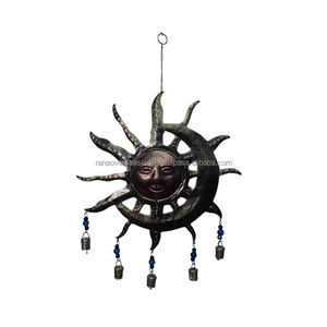 กระดิ่งลมเหล็กแขวนผนังรูปดวงจันทร์และดวงอาทิตย์ต้องการมากตกแต่งบ้านแบบโบราณ - Product Image 5