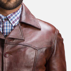 Veste Oversize Homme en Cuir de Mouton Véritable 100% avec Doublure en Satin, Nouveauté 2026, Personnalisable avec Écussons et Broderies - Product Image 1