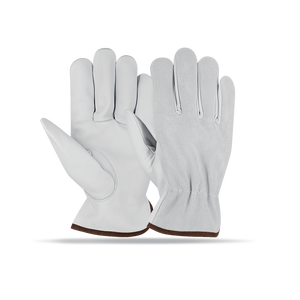 Gants de travail en cuir, paume orange, pointes des doigts antidérapantes, bracelet élastique, résistants à la chaleur, antistatiques, imperméables, gants de sécurité - Product Image 3