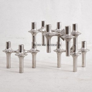 Candélabre en laiton doré de haute qualité pour décoration intérieure, support de bougie durable en métal pour centre de table à prix réduit - Product Image 4