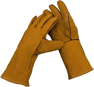 Gants de sécurité en cuir de vachette de qualité supérieure, excellente résistance à l'abrasion et à la chaleur, protection supérieure des mains pour l'industrie - Product Image 5