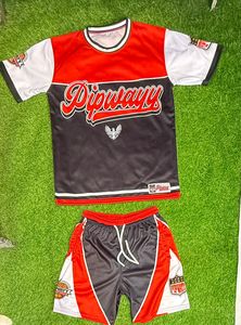 ชุดเสื้อยืดและกางเกงขาสั้นลำลองสำหรับผู้ชาย พิมพ์ลายแบบซับลิเมชั่น แห้งเร็ว คอกลม ผลิตจากโพลีเอสเตอร์ - Product Image 1