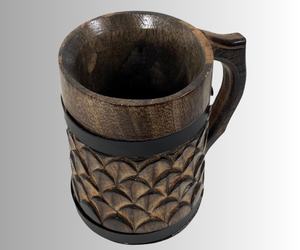 Jarra de Madera Hecha a Mano, Vaso Duradero de Madera Natural para Amantes de la Cerveza, Accesorios para Fiestas Temáticas Medievales y Bares - Product Image 4