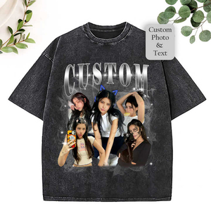 Custom <b>Photo</b> Print Oversized Men's T-<b>Shirt</b> Short Sleeve O-Neck Cotton Jersey Casual Style Front Design - Product Image 1