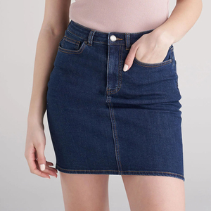 Casual Wear Button Custom Logo Women Short Denim Skirts High Quality New Fashion Style Women Skirt 2026 Cotton Skirts - Product Image 6