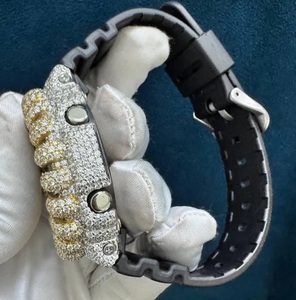 Reloj de Lujo para Hombre con Moissanita VVS1, Estilo Hip Hop, con Incrustaciones de Diamantes - Product Image 3