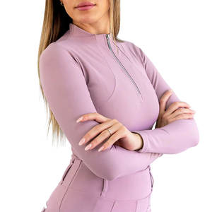 Equestrian Horse Riding Base Layer <b>Women's</b> Elegant Design Relaxed Fit Manufacture <b>Clothing</b> Quarter Zipper Base Layer For <b>Women</b> - Product Image 3