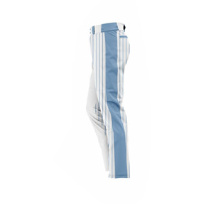 Ensemble de maillot et pantalon de baseball personnalisé pour homme, blanc rayé, sublimé, respirant, coupe classique, toutes saisons - Product Image 6