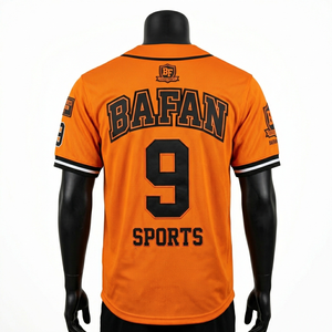 100% cotton T-shirt for men streetwear baseball jersey breathable mesh button down athletic urban fashion top - Product Image 5