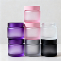 Pot à crème décoratif artisanal en céramique avec pompe à vis, 500 ml, pour le corps et le visage, pot à crème givré de 50 grammes