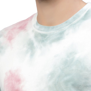 T-shirt tendance pour homme en coton 100% tie-dye, col rond, manches courtes et imprimé, style streetwear décontracté, été, fournisseur OEM ODM USA - Product Image 3