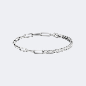 2.00CTW Oval Prong-<b>Set</b> Diamond Tennis Bracelet - Product Image 5