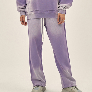 <b>Top</b> Quality Custom <b>Cropped</b> Pullover Acid Washed plain Tracksuit Women's Clothing Hoodie and Sweatpants Women Sweat suit <b>Set</b> - Product Image 2