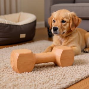 Poids d'entraînement en bois, forme carrée, environ 400 g, pour l'exercice des animaux de compagnie - Product Image 3