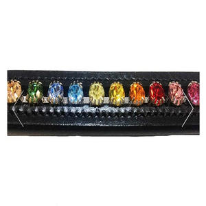 Couture extra fine faite à la main et rembourrage cristaux de canal vides bande de front de cheval en cuir décorative pour bride en pleine taille d'épi - Product Image 1