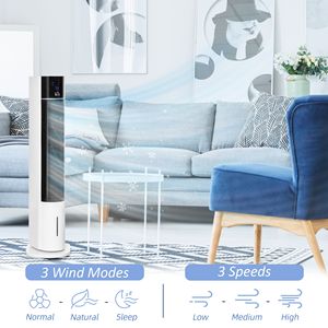 Condizionatore d'Aria Portatile 3-in-1 da 41 Pollici, Raffreddamento Evaporativo, Timer LED, Ventilatore a Torre a Risparmio Energetico per Casa e Ufficio - 80W 150W - Product Image 6