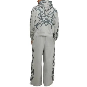 Nouvel ensemble de survêtement streetwear premium pour homme, respirant, coupe ample, décontracté, hiver, personnalisé, sweat à capuche et pantalon de jogging, OEM ODM - Product Image 6