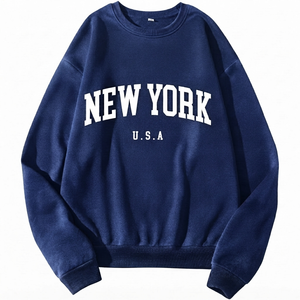 Sweat-shirt à col rond imprimé de qualité supérieure, unisexe, surdimensionné, vintage et sportif, coupe classique, vêtements décontractés pour hommes - Product Image 1