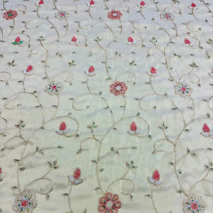 Perles acryliques douces et soyeuses, tissu non tissé écologique, motifs de broderie pour kurtis chics, saris élégants, robes fluides - Product Image 1