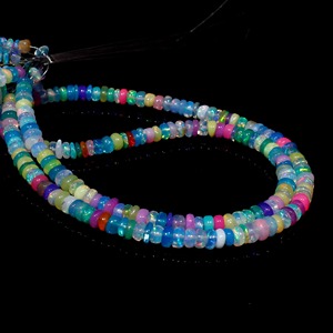<b>Candy</b> Opal Rondelle Loose Beads For <b>Necklace</b> Making Multi Color Stone Beads - Product Image 1