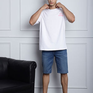 เสื้อยืดโอเวอร์ไซส์พิมพ์ลาย DTG แบบกำหนดเองสำหรับผู้ชาย ซักได้ พิมพ์ลายพัฟฟ์ สไตล์ลำลอง แขนสั้น ลายตัวอักษร สำหรับฤดูร้อน - Product Image 5