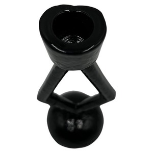Black <b>Candlestick</b> Holder 8 Inch <b>Tall</b> Geometric Design for Home Decoration Durable Metal Finish - Product Image 4