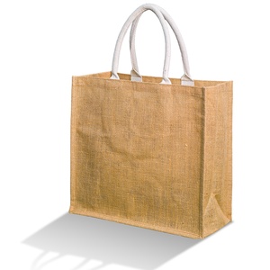 Premium Laminated <b>Jute</b> Shopping <b>Sack</b> with Cotton Handles Reusable Eco Friendly Carry Bag for Grocery Retail and Daily Use - Product Image 1