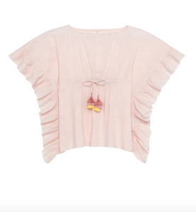 Vêtements d'été en coton smocké pour fille, tenue décontractée, pour femme, Mini Frock, rose, avec jolie broderie de bourgeon de rose - Product Image 1