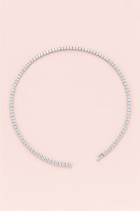 Parure de bijoux : Collier tennis à 4 griffes en argent sterling 925, sertissage classique et sécurisé à 4 griffes, personnalisable avec nom, pour anniversaire et usage quotidien - Product Image 4