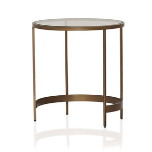 New Design Casted Glass Top <b>Nesting</b> <b>Tables</b> Handmade Living Room Furniture Round Top Metal <b>Nesting</b> <b>Tables</b> Set Of 2 - Product Image 2