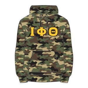 เสื้อฮู้ดดี้ลายพรางปักอักษรกรีกแบบกำหนดเอง Iota Phi Theta ปี 2026 ผ้าฝ้ายฟลีซเนื้อนุ่มสำหรับชมรมนักศึกษา - Product Image 1