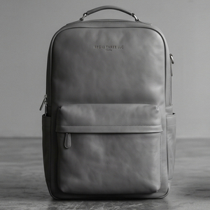 Wholesale Genuine Leather Laptop Bag Unisex Double Straps Softback Leather <b>Backpack</b> Bag Men <b>Women</b> - Product Image 5