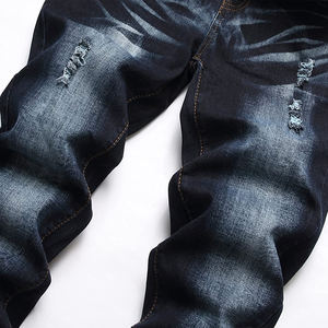 Pantalones vaqueros de algodón para hombre, corte recto ajustado, estilo casual, cómodos, elásticos, para uso diario. - Product Image 3