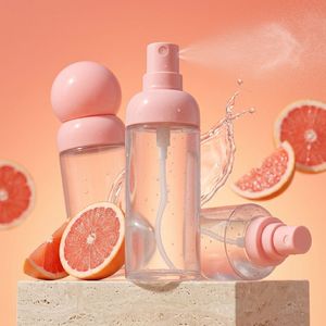 Cylindrical PET Plastic Container 50ml 80ml 100ml Clear Pink Fine <b>Mist</b> Spray Pump <b>Bottle</b> for Body <b>Mist</b> Sunscreen Perfume - Product Image 2