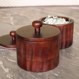 โถเก็บของทำมือจากไม้มะม่วง ฝาไม้ธรรมชาติ ดีไซน์ทันสมัย หรูหรา สำหรับเก็บเครื่องเทศ กาแฟ ตกแต่งห้องครัว - Product Image 6