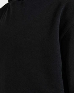 Sudadera con capucha transpirable de manga larga para mujer, con hombros caídos, logotipo personalizado al por mayor, de gran tamaño, 100% algodón polar de secado rápido - Product Image 5