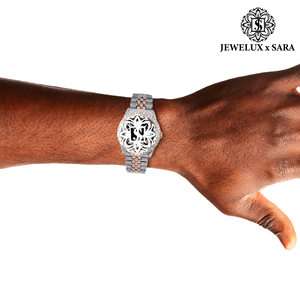 Luxury <b>Arabic</b> Dial Moissanite Diamond Hip Hop <b>Watch</b> Full Bling Stainless Steel Wristwatch for Men Available for Affordable Price - Product Image 4