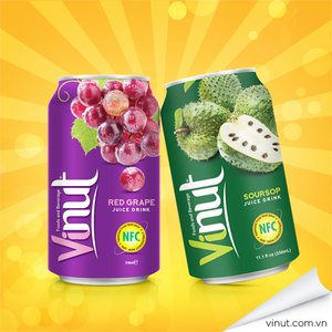 Jus de raisin véritable 250ml/330ml x24 canettes, réfrigéré pour un meilleur goût - Product Image 1