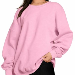 Ladies Printed Oversized Sweatshirt Structured Boxy Cut Warm <b>Brushed</b> Knit Long Sleeve Autumn Winter Front Design - Product Image 1